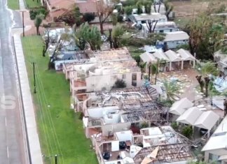 Kalbarri damage: Courtesy 7NEWS
