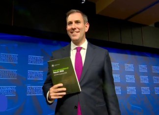 Treasurer Jim Chalmers at NPC; Image Source screenshot