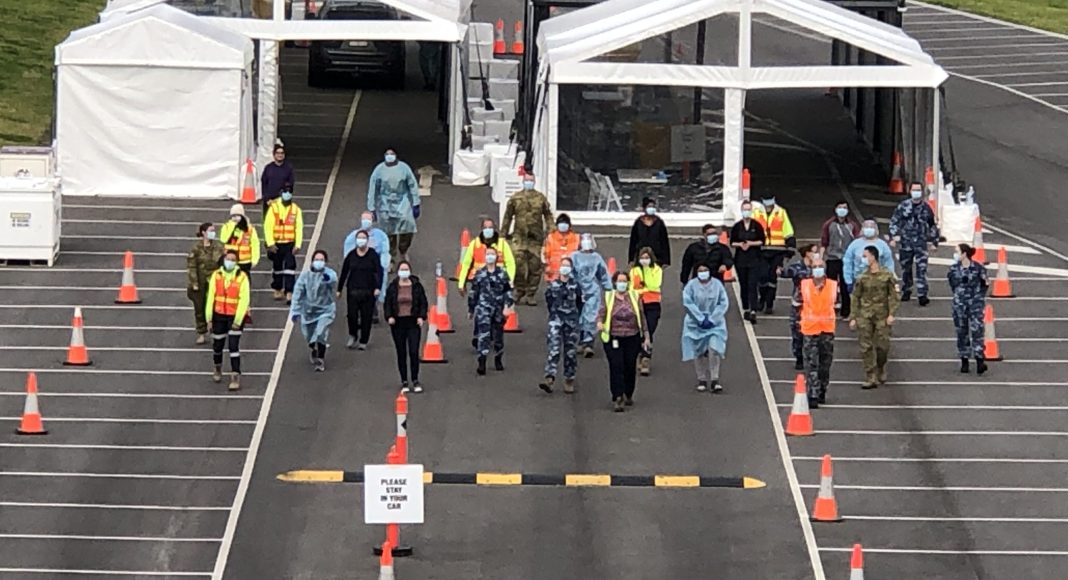 Victoria Covid19 Testing site; Picture Source: Twitter Vic Health
