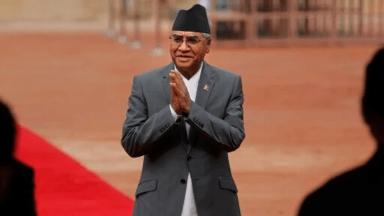 Nepal parliament, newly-appointed Prime Minister Sher Bahadur Deuba; Picture Source: Twitter